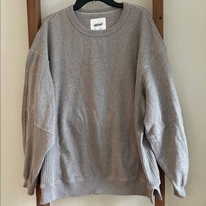 Aerie Heather Beige Pullover Sweatshirt